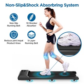 MJWW Walking Pad, 2-in-1 Home/Office Walking Treadmill,mini Treadmills for Small Spaces with APP & Remote Control,2.5HP Quiet Portable Treadmill