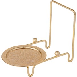 Bard's Ornate Shiny Gold-Toned Cup & Saucer Stand, 3" H x 2.75" W x 4" D, Pack of 6