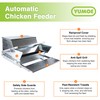 YUMOE Chicken Feeder Galvanized 25Lbs Capacity Weatherproof Treadle Chicken Feeder