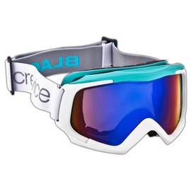 Black Crevice Women's Ski Goggles White White/Blue Size:One Size