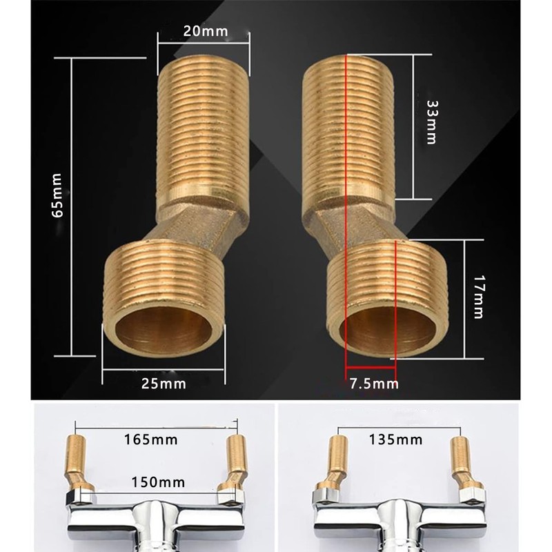 Shower Fitting Adapter - Shower Swivel Arm Tap Connector 3/4