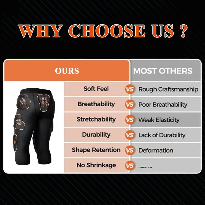 ciseroye 7 Pad Girdle Football Youth Football Girdle Youth Boys