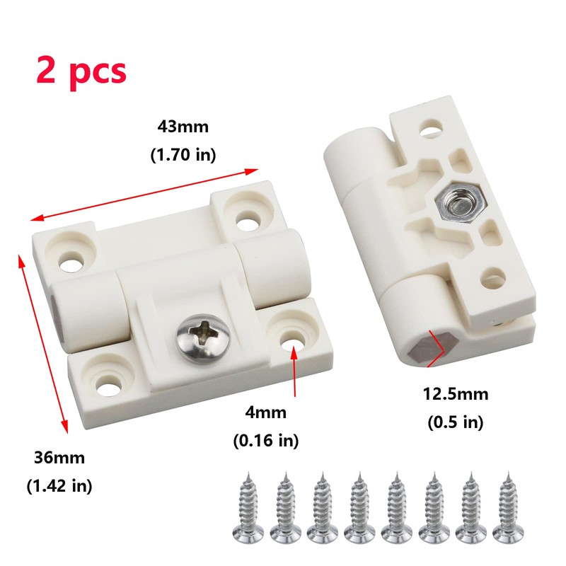 Antrader 2 Pack 43mmx36mm 4 Countersunk Holes Plastic Adjustable Torque