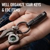 FEGVE Key Belt Clip with Titanium Key Ring and D-shaped