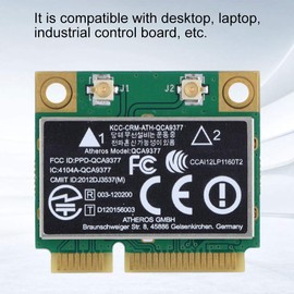 QCA9377 Network Card, Wireless WiFi Card, 2.4 GHz/5GHz Dual Band, Transfer Rate 433 Mbps Network Card, Bluetooth 4.2 NGFF Card for Windows 7/10 Desktop, Laptop, Industrial Control Board