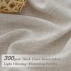 Greyish Brown Natural Linen Curtains 84 Inch Length 2 Panels