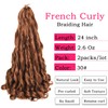 conrora French Curl Braiding Hair 24 Inch 2 Packs Bouncy