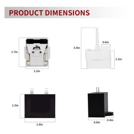 W10613606 Refrigerator Compressor Start Relay and Capacitor Replace Part Number W10416065, PS8746522, 67003186