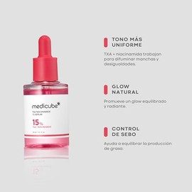 Medicube TXA Niacinamide 15 Serum 30 ml – Suero Facial con 15% TXA y Niacinamida – Iluminación y Apariencia Uniforme – Textura Ligera