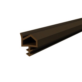 DQ-PP Door Seal, Brown, 10 Metres, TPE Rubber, STD-06, Rebate Width: 12 mm, Groove Width: 4 mm, Room Door Seal, Rubber Seal, Sealing Tape, Frame, Frame Seal, Sealing Profile, Wooden Door