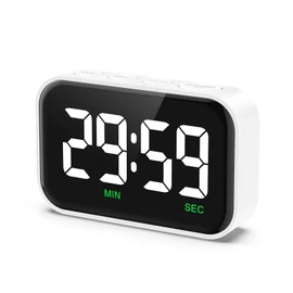 Newest AMIR Digital Timer, 3.5in Visual Timer Accurate Kitchen Timer, Magnetic Countdown Timer Volume Adjustable for Cooking Fitness Baking Learning Teaching Children Elderly, White