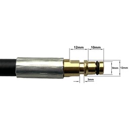 Quick-Click Quick Connect Adaptor Suitable for High Pressure Hoses with M22 x 1.5 Male Thread for Kärcher, Kränzle, Workzone etc.