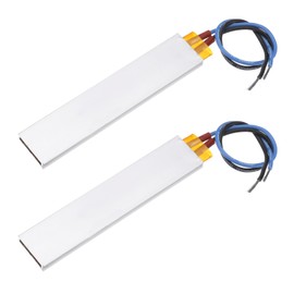 QUARKZMAN Pack of 2 PTC Heating Elements, AC DC 110 V PTC Heating Plate, Aluminium Housing, Ceramic, Polyimide Film Plate, Heating 12 W-200 W, 160 C Insulated Constant Temperature Ceramic Thermostat