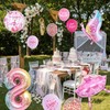 Palloncino decorativo per 8° compleanno, motivo: ballerina, rosa, con numero