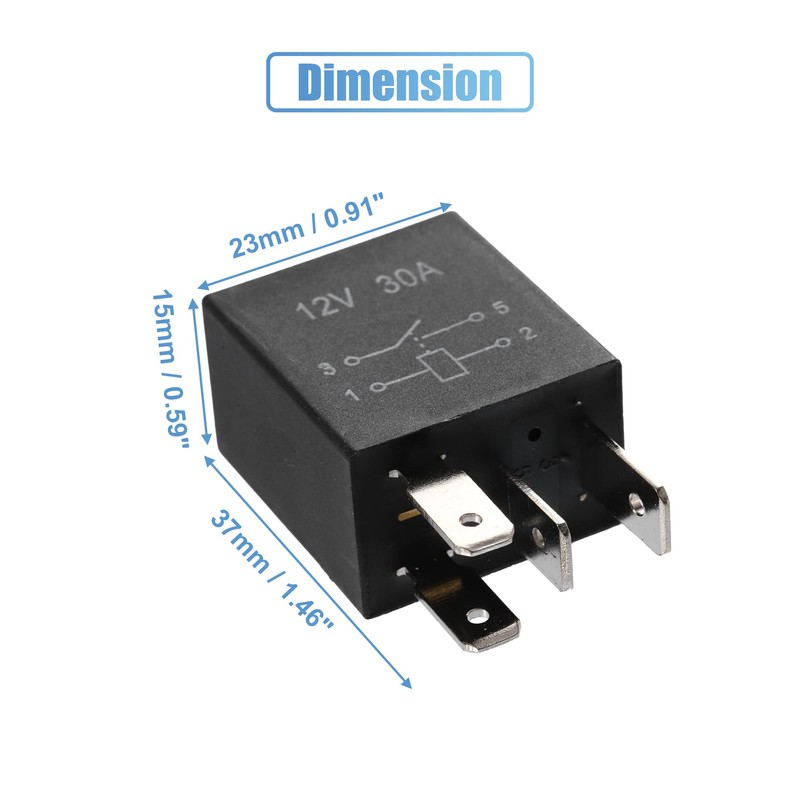 X AUTOHAUX 4 Pcs DC 12V 30A SPDT Automotive Relay