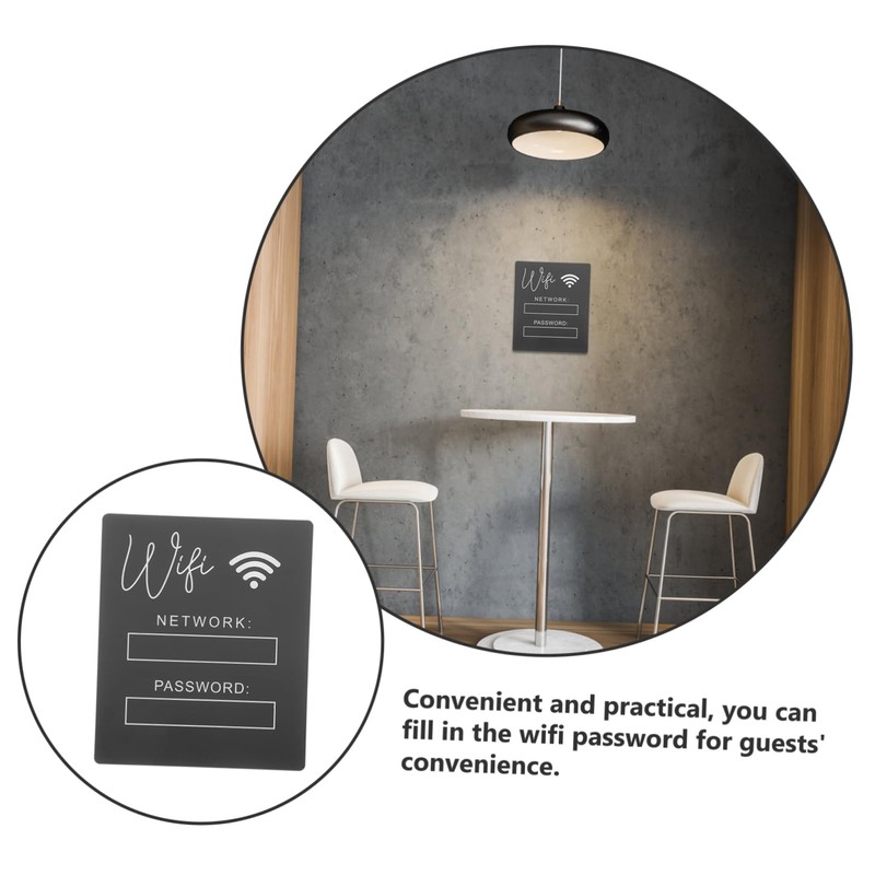 Zerodeko Acrylic WiFi Password Sign for Guests Unfinished Stylish WiFi