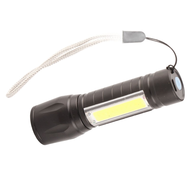 4Pcs Retractable Flashlight COB LED Zoom Flashlight Rechargeable Strong Light