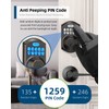 TEEHO TE002L Fingerprint Door Lock with 2 Lever Handles, Keyless