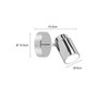 meineWunschleuchte Bathroom Wall Spotlight 1-Bulb Silver Chrome Swivelling IP44