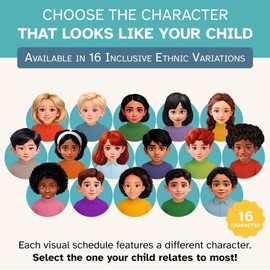 KIARES Potty Training Chart for Toddlers, Visual Bathroom Routine Poster for Kids, Helps Children Gain Independence & Confidence, Toilet Training (African American Boy)