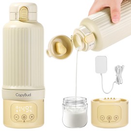 CapyBud Portable Bottle Warmer for Travel, 17Oz Detachable Milk Warmer On The Go - Fast Heating, Built-in Sterilizer, 48H Keep Warm, Precise Temp Control, Portable Bottle Warmer for Breastmilk & Water