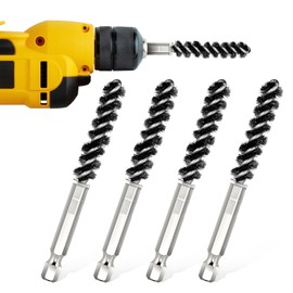 SynHHergyx 4 Pcs Golf Club Head Hosel Brushes, Golf Shaft Ferrules Brush Stainless Steel Bore Brush Electric Wire Brushes Cleaning Tool for Wood and Iron