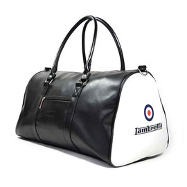 Lambretta Retro Classic Sports Messenger Shoulder Laptop Tablet Body Strap Bag Black/White | Size: Large