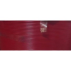 Red Vinyl Coated Cable 1/8" Coated to 3/16" Diameter, 7x7 Construction (250 ft Reel)