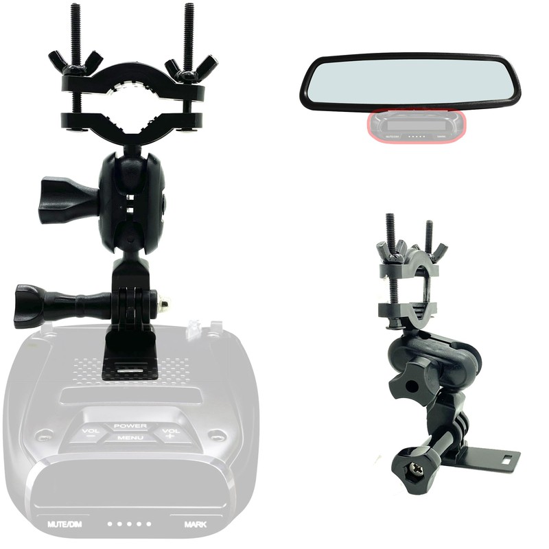 ChargerCity AccessoryBasics Rearview Mirror Stem Radar Detector Mount for Uniden