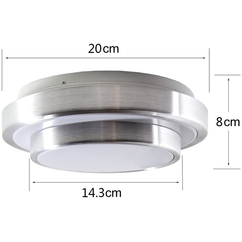 ZHMA LED Flush Mount Ceiling Light,12W, 20 * 20 *