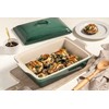 Le Creuset Stoneware Heritage Covered Rectangular Casserole, 4 qt., Peche
