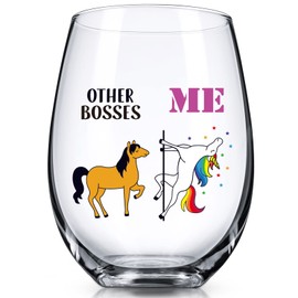 Thank You for Being My Leader Lady Wine Glass Leader Gifts for Women Lady Wine Glass Wine Glass (Unicorn)