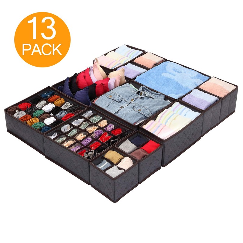 Anyoneer Under Bed Shoe Storage Organizer,Sturdy Structure,Adjustable Dividers,Reinforced Handle,Sturdy Zipper,Fits
