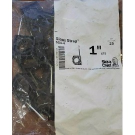 SIOUX STRAP 551-4 1'' CTS Poly Full Clamp With Nail ~ 25 COUNT