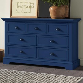 DWIL Matte Finish Furniture Paint - 16 Oz Wood Paint for Cabinets, Doors, Tables, and Dressers Refinishing - Water-Based, Non-Toxic & Odorless, Easy to Apply(Ambassador blue)-Without Tools