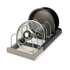 Pot Lid Rack and Baking Pan Cookware Storage Organizers Inside Cabinet for Under Cabinet