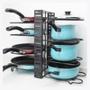 Pot Rack Organizer for Cabinet, 8 Tier Adjustable Pots Holder
