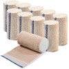 Vakly Elastic Bandage Wrap Rolls with Self-Closure [Pack of 10]
