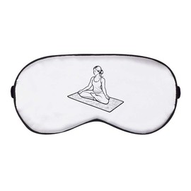 'Woman Sat on Yoga Mat' Sleep/Travel Eye Mask (EY00021767)