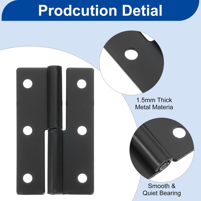 sourcing map 6 Pcs Lift Off Hinge, 2.5" Detachable Lift