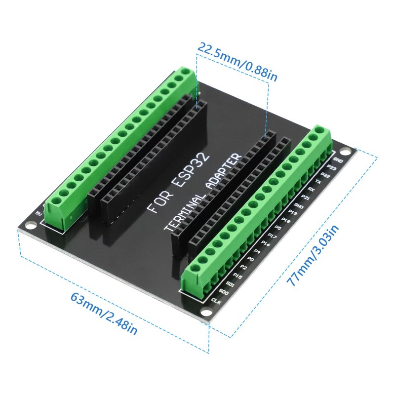APKLVSR Pack of 3 ESP32 Breakout Board GPIO 1 in