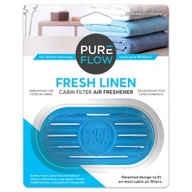 Fresh Linen, Pureflow Cabin Filter Air Freshener with Odor Eliminator