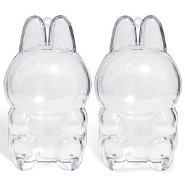 2 Pack Protective Case for Lab 15cm Sitting Doll, Clear Display Case, Transparent Doll Storage Box for Fans and Collectors, Dustproof, Portable, Dust-Resistant Doll Case, (No Doll)