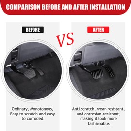 LLKUANG Car Accelerator Brake Pedal Covers Compatible with Toyota Land Cruiser Prado 250 J250 LC250 2024 2025,Gas Pedal Covers Anti-Slip Accelerator Pedal Cover Internal Modification Parts (Black)