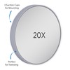Zadro 20X Extreme Magnification Suction Cup Mirror, Gray