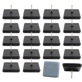 bociloy 20pcs 1-1/4" Nail on Furniture Glides Sliders for Wooden Furniture, Furniture Sliders Pads Square Teflon Furniture Glides Floor Protectors PTFE Moving Furniture Glides
