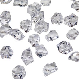 Clear Acrylic Ice Rock Crystals Treasure Gems For Table Scatters, Vase Fillers, Wedding, Banquet, Party, Event, Birthday Decoration (Clear, 385)