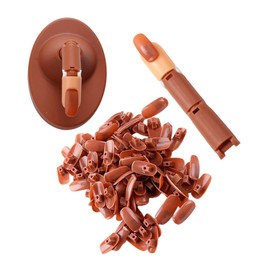 Minkissy 1set Flexible Nail Art Training Fake Nail Kit Non-slip Base for Women Manicure Practice Includes