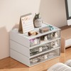 Marbrasse Desk Organizer with 6 Drawers, 3 Tier Stackable Storage