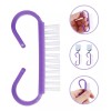 Veraly Cepillo Limpieza Uñas Herramienta Lima Quitapolvo Manicura Color Morado